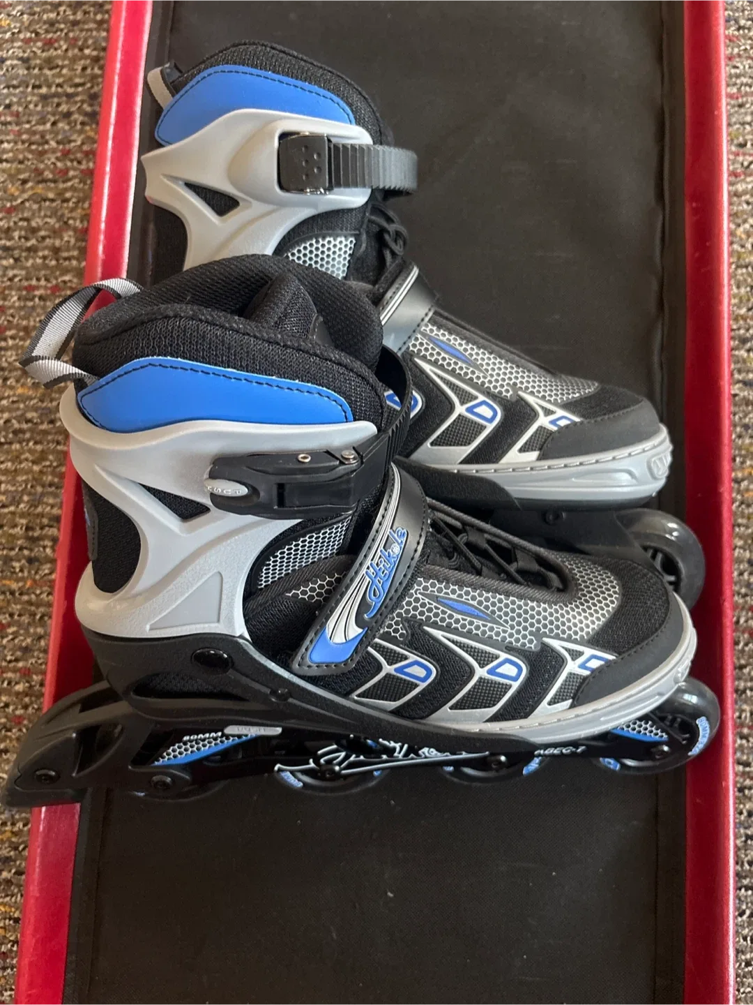 Hikole Inline Skates - Black, Silver, Blue thumbnail