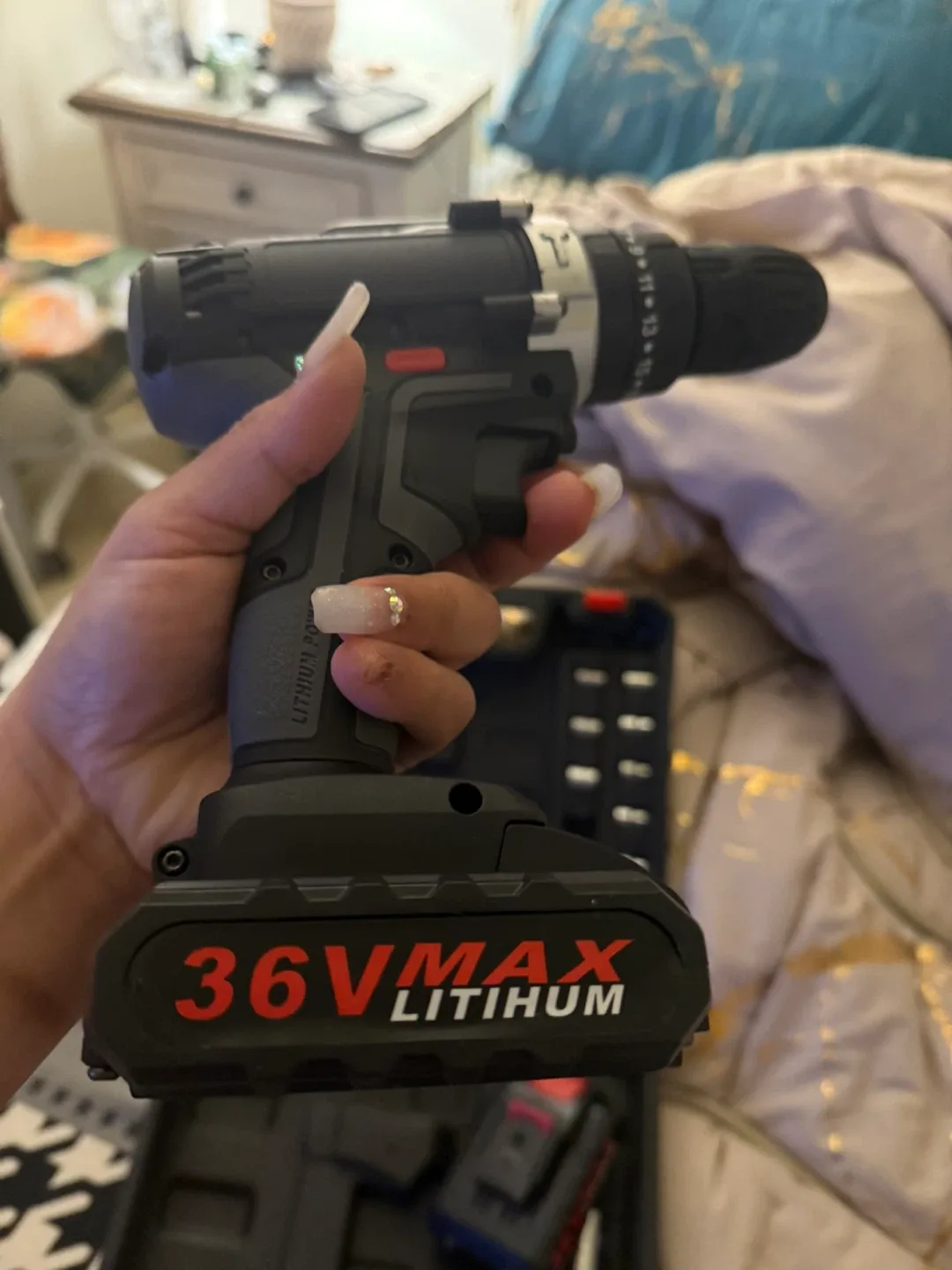 36V Cordless Drill with Tool Case image indicator(2)