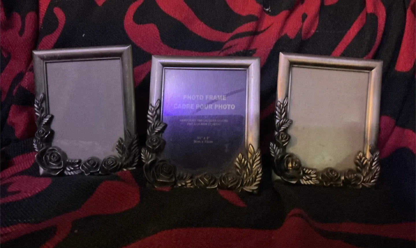 Set of 3 Silver Picture Frames #freecycle