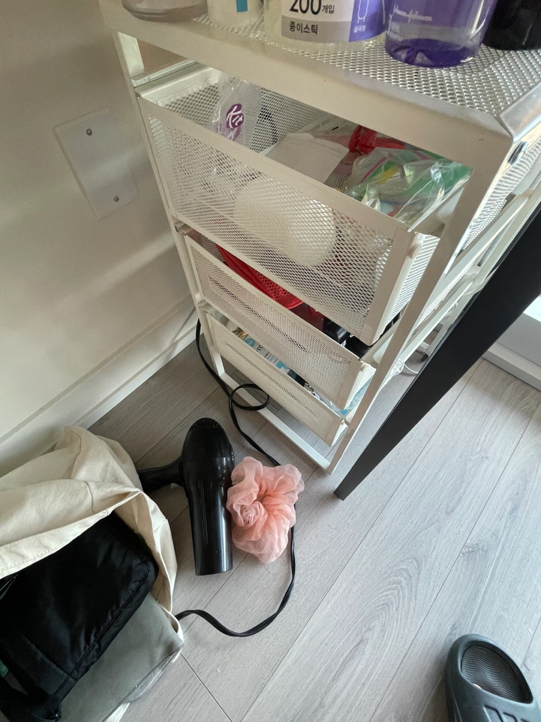 White Storage Rack with Drawers
