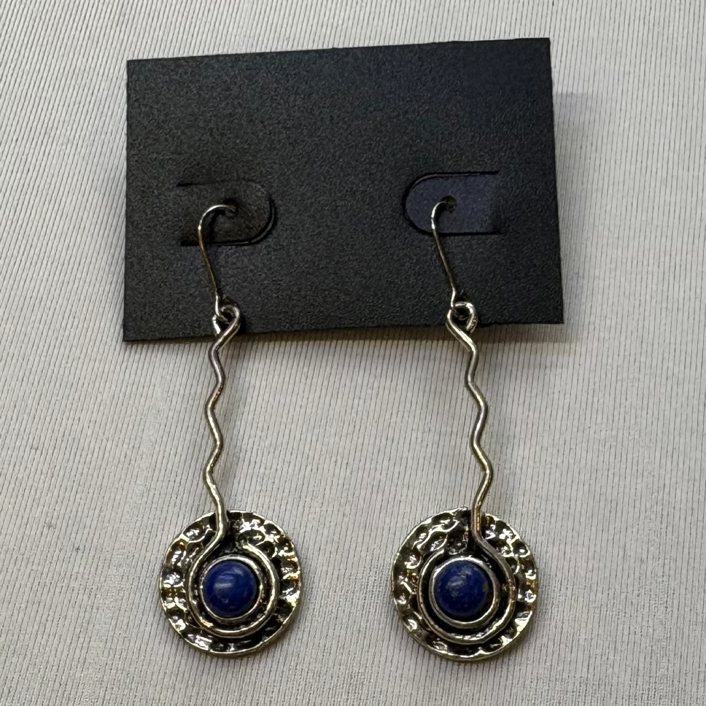 Crystal Guild Vintage Inspired Lapis Lazuli 925 Silver Earrings