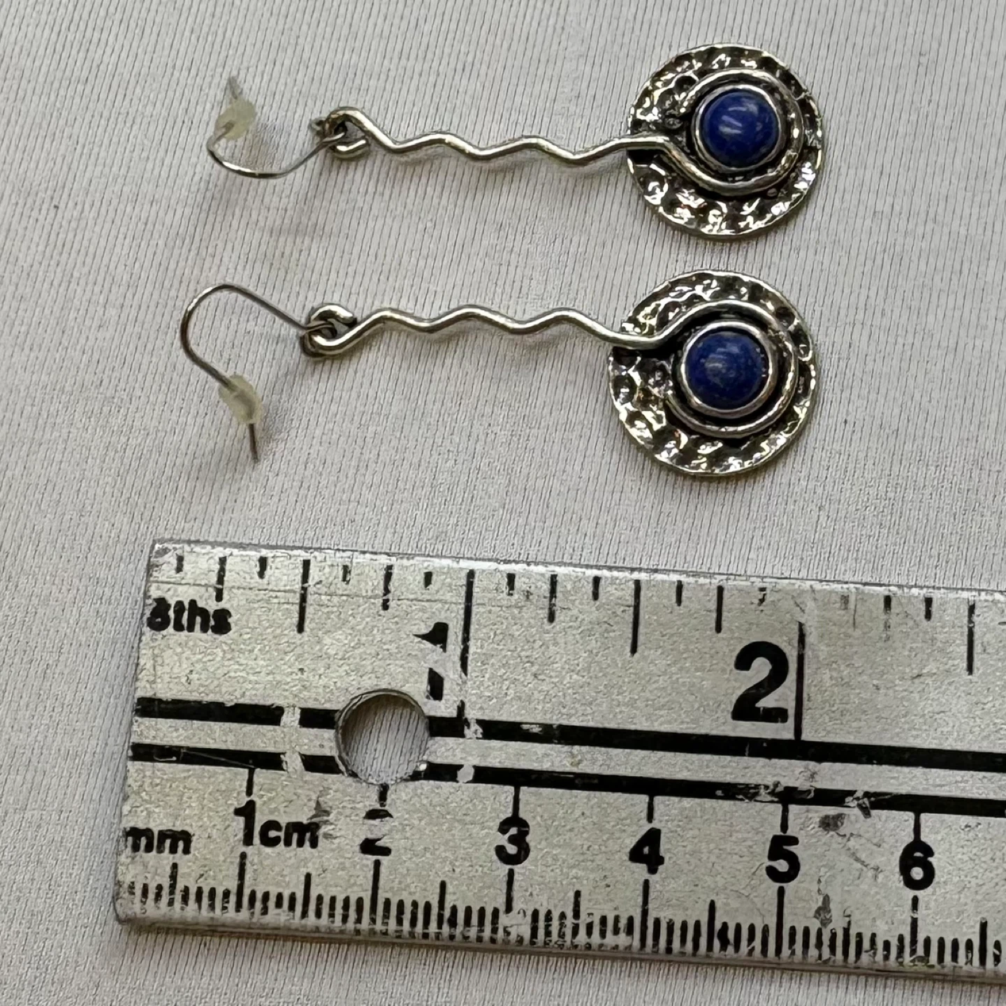 Crystal Guild Vintage Inspired Lapis Lazuli 925 Silver Earrings - photo 3