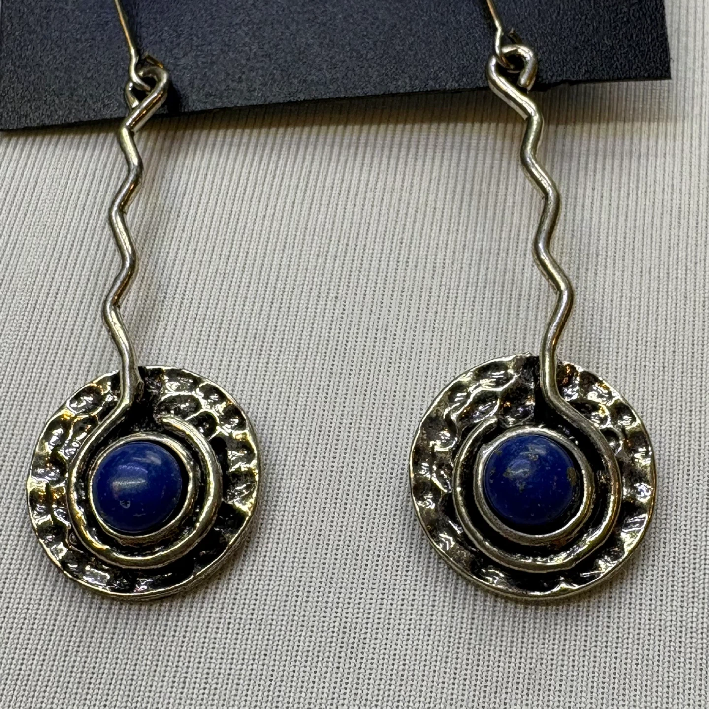 Crystal Guild Vintage Inspired Lapis Lazuli 925 Silver Earrings - photo 2