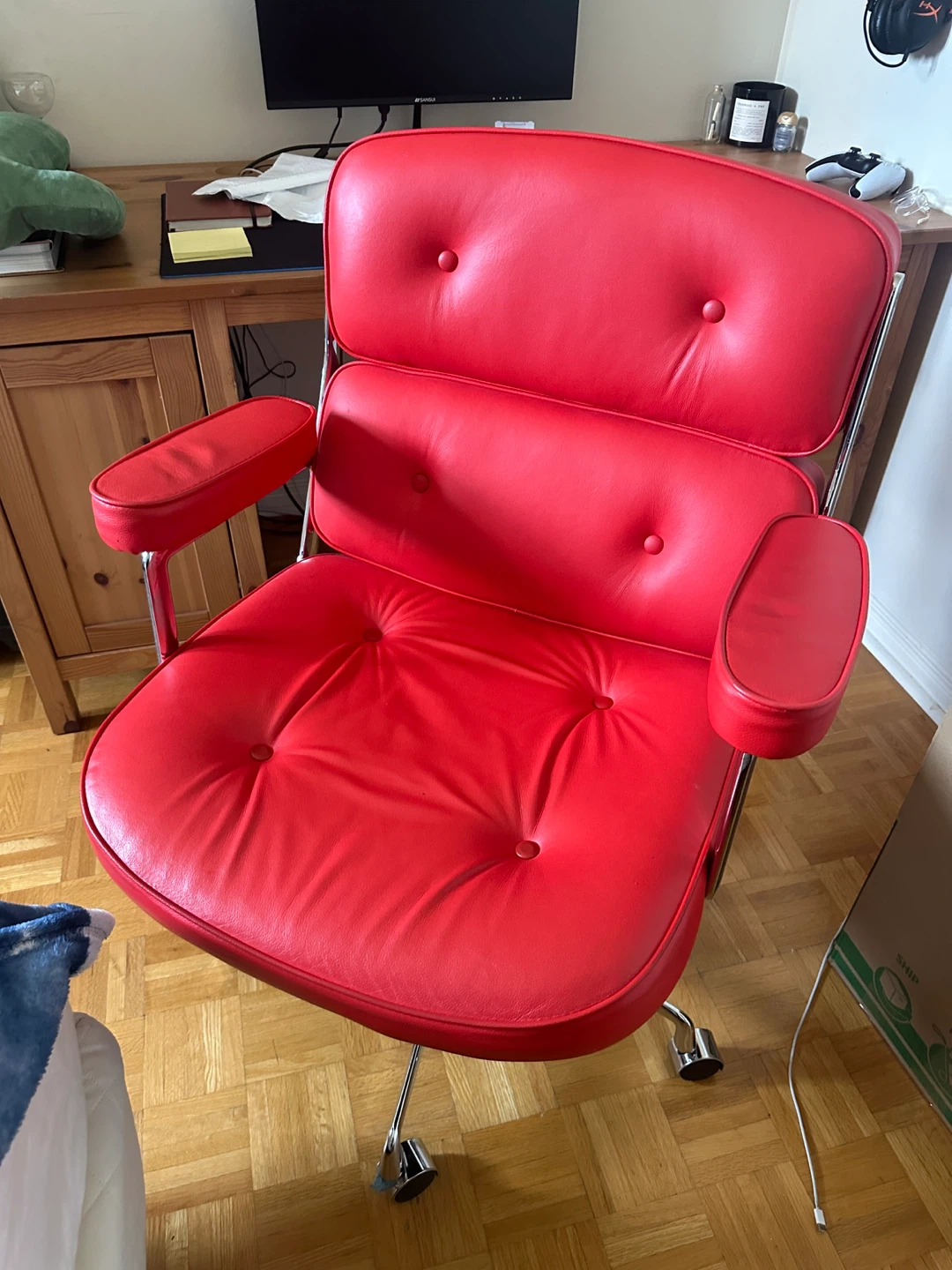 Red Leather Office Chair