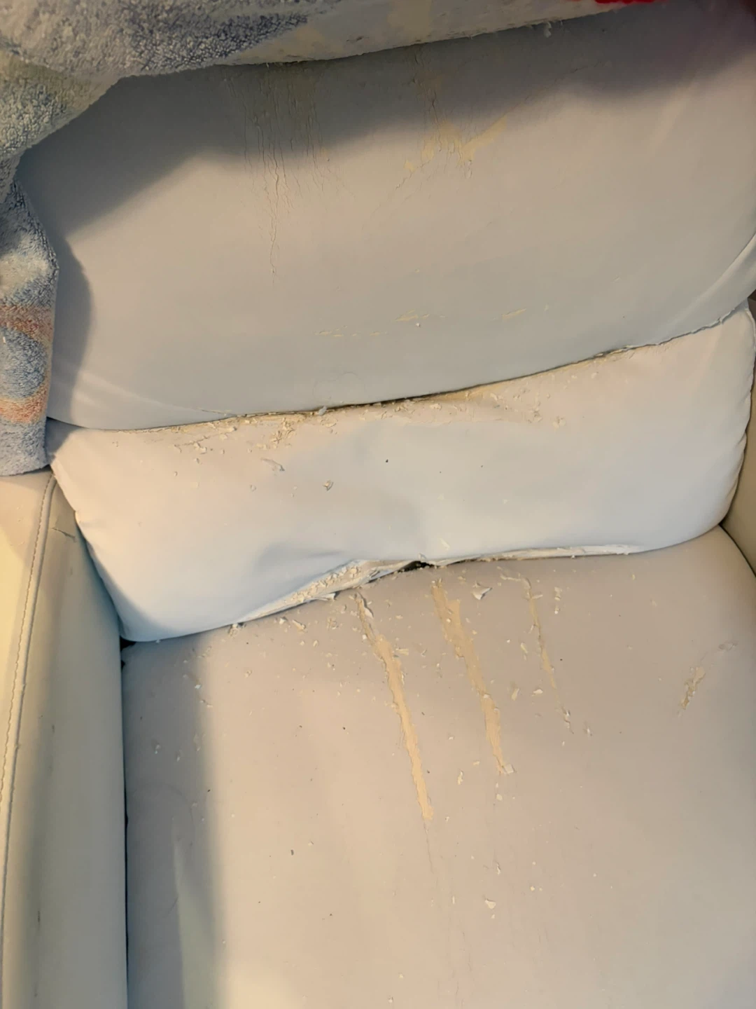 Damaged White Leather Chair - photo 3