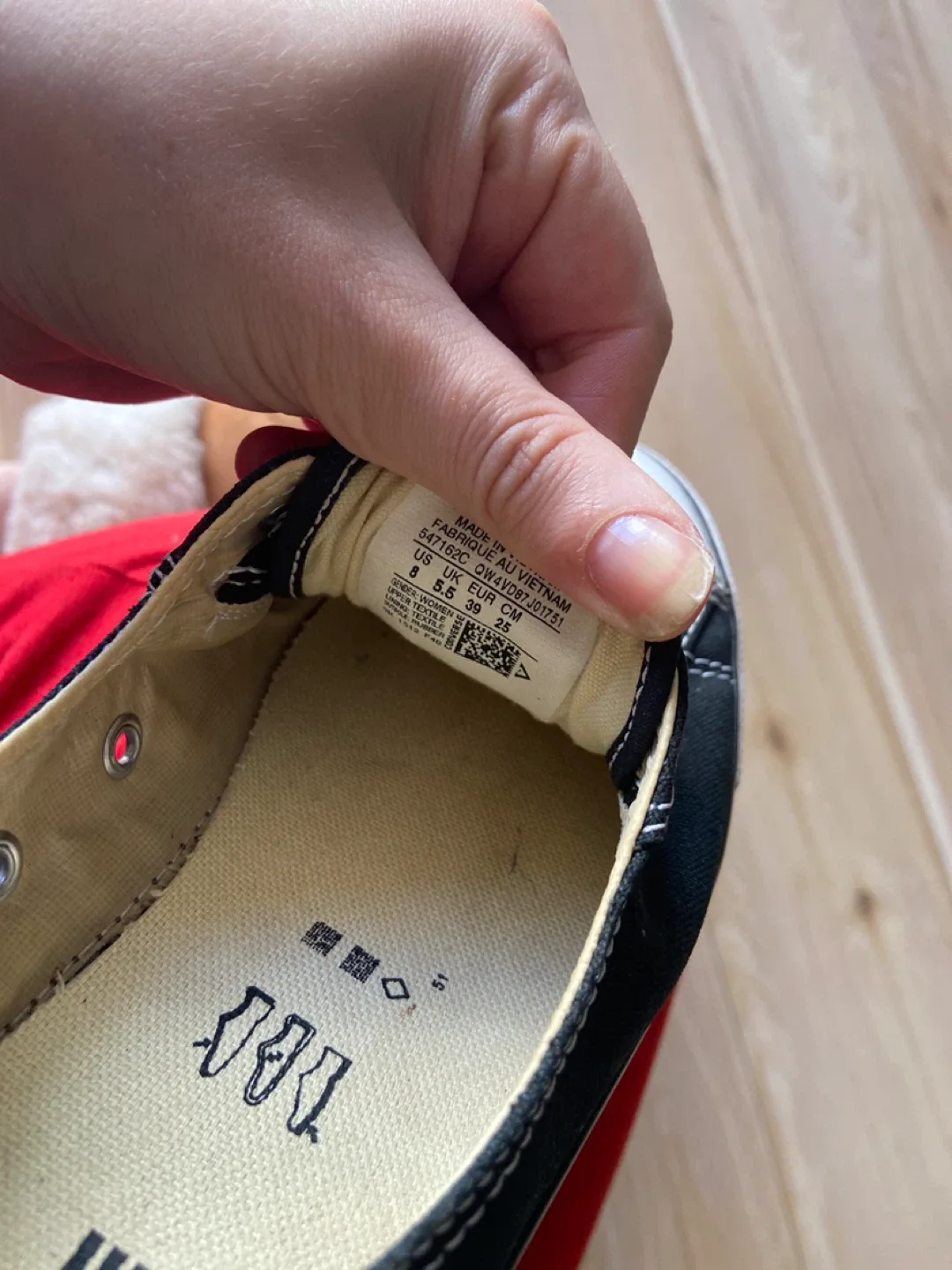 Converse sneakers. Ballet Lace - Black, Size 8 image indicator(4)