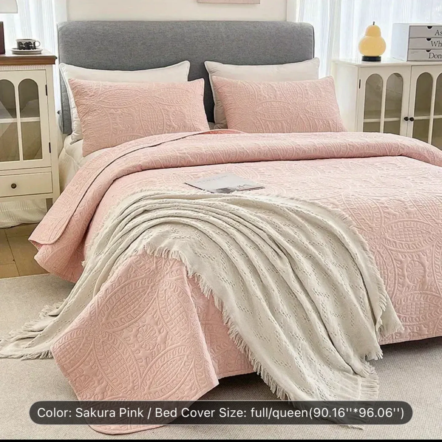 Sakura Pink Full/Queen Quilt Set thumbnail