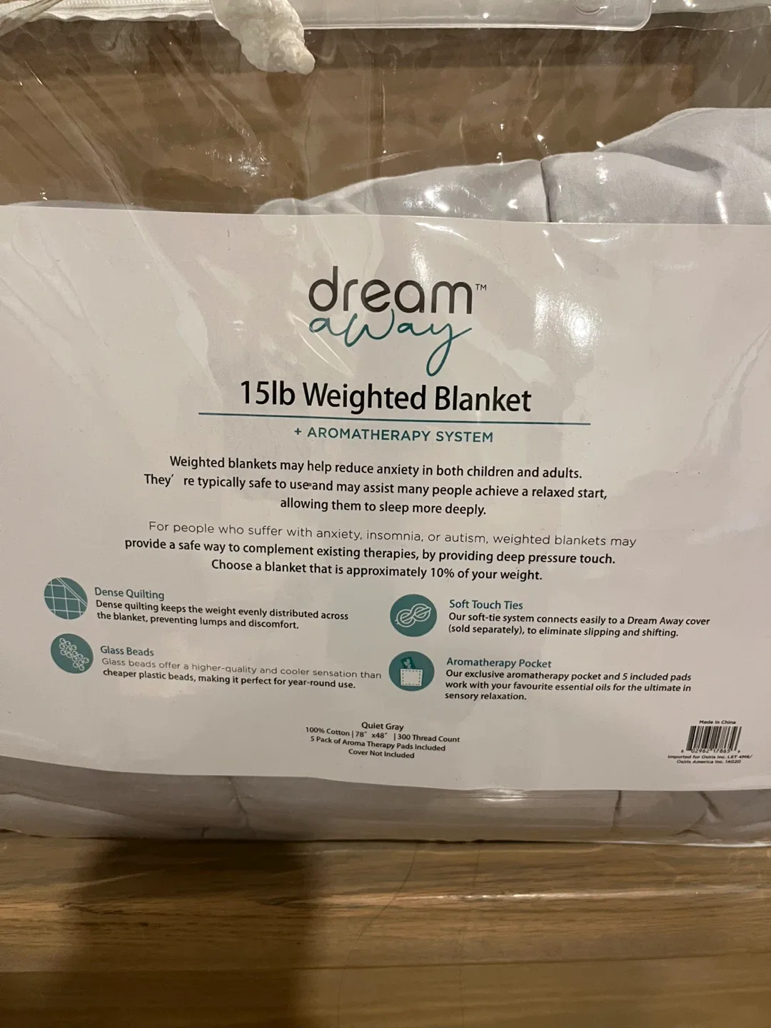 Dream Away 15lb Weighted Blanket - Quiet Gray image indicator(3)