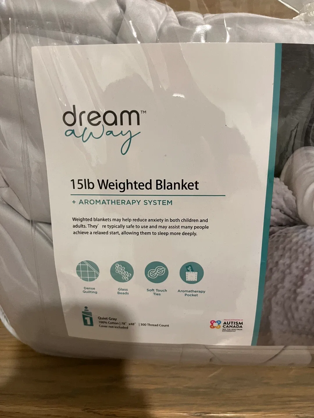 Dream Away 15lb Weighted Blanket - Quiet Gray image indicator(2)