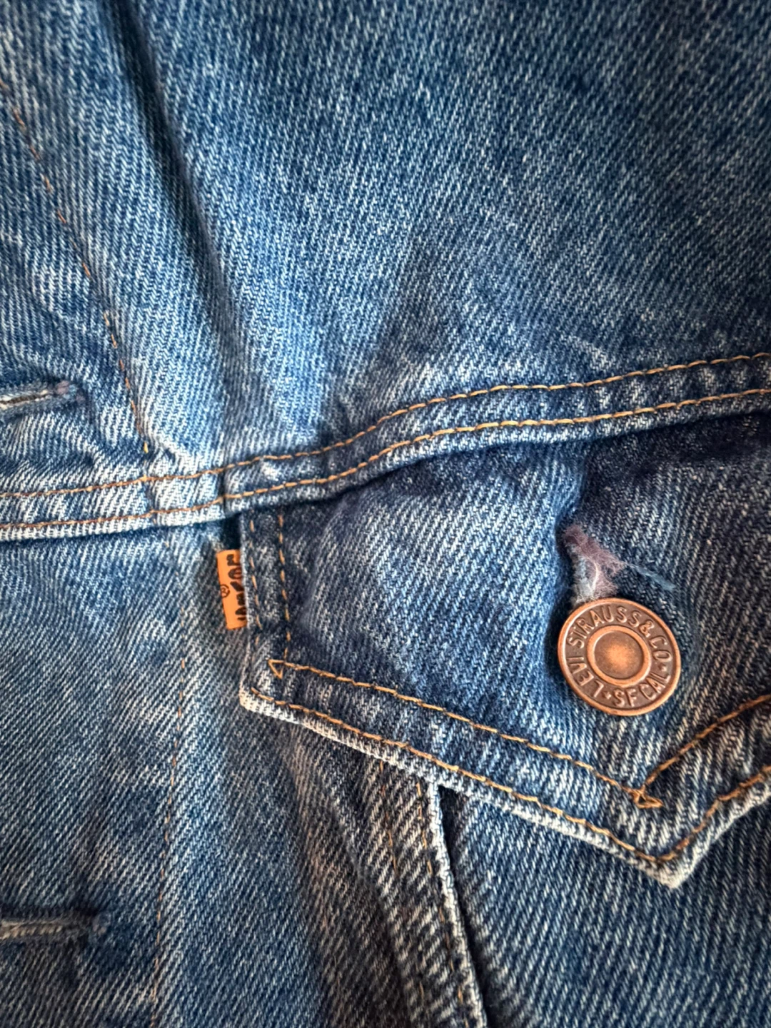 Levi's Denim Jacket (Orange label) - photo 4