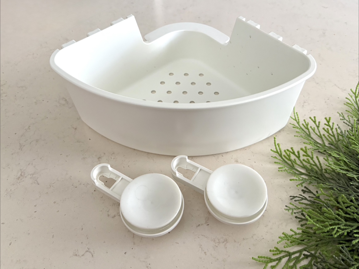 Corner Shower Caddy - White - New