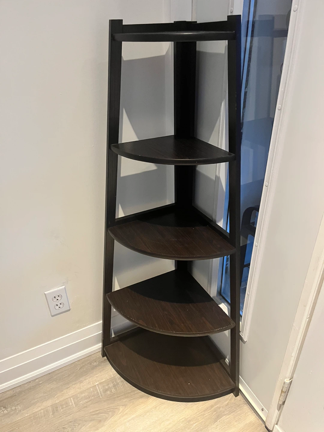Dark Brown Corner Shelf