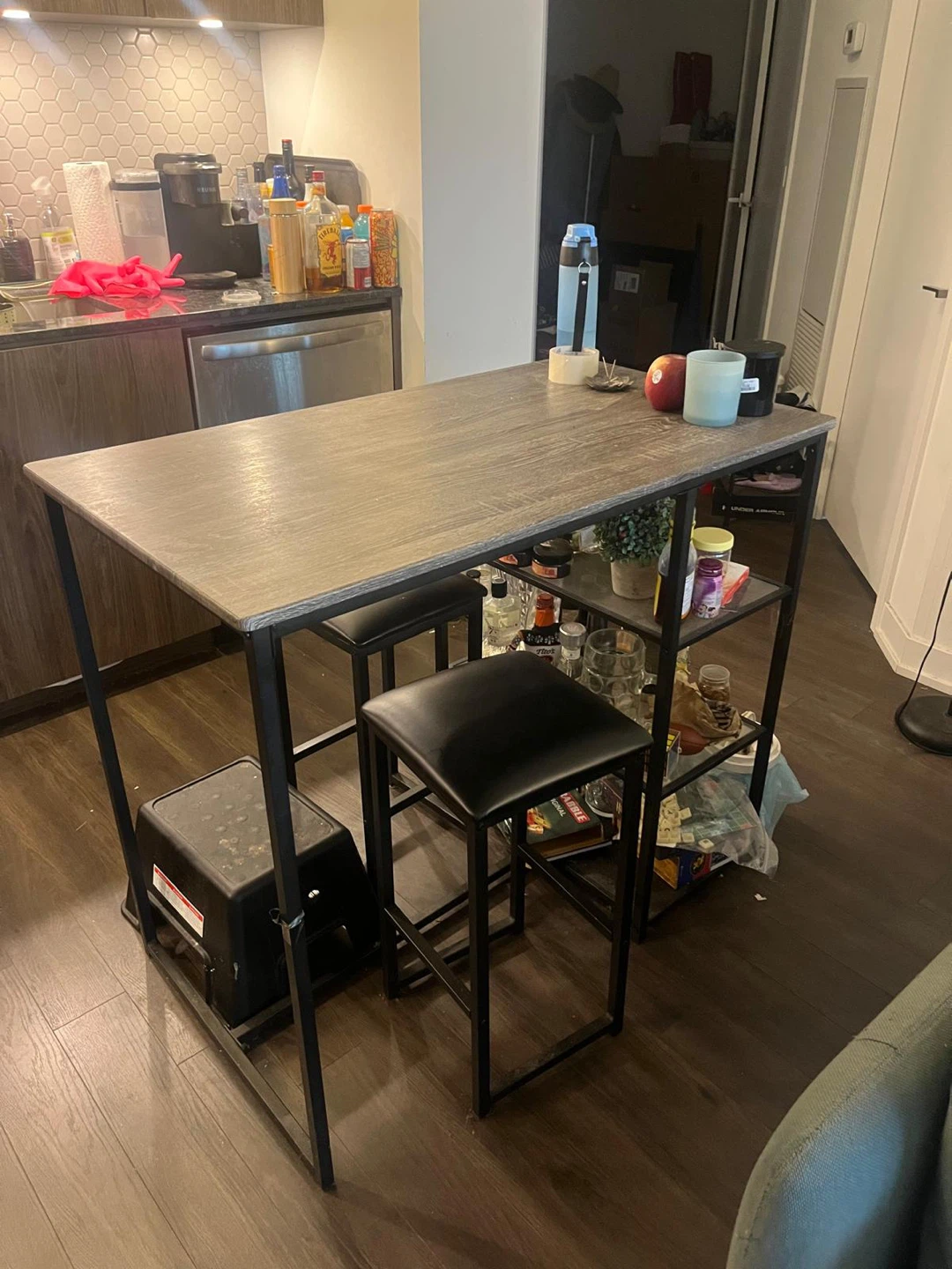 Bar Height Dining Table with Stools - photo 2