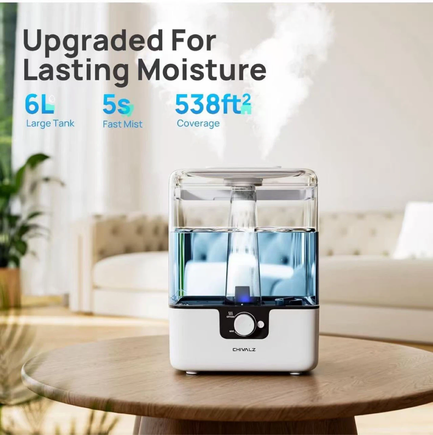 Chivalz Humidifier - 6L Large Tank - photo 2
