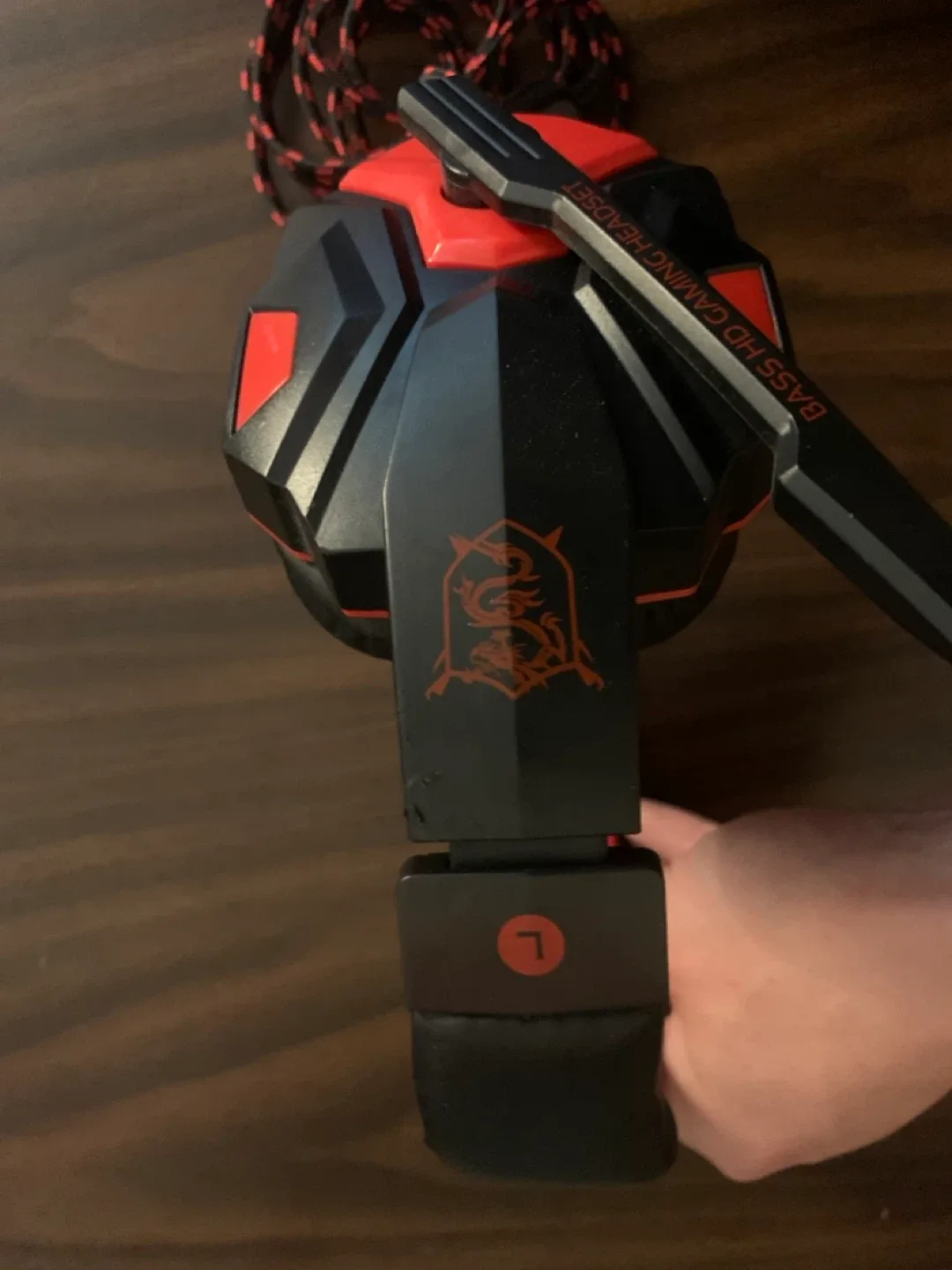 Bass HD Gaming Headset - Red & Black image indicator(2)