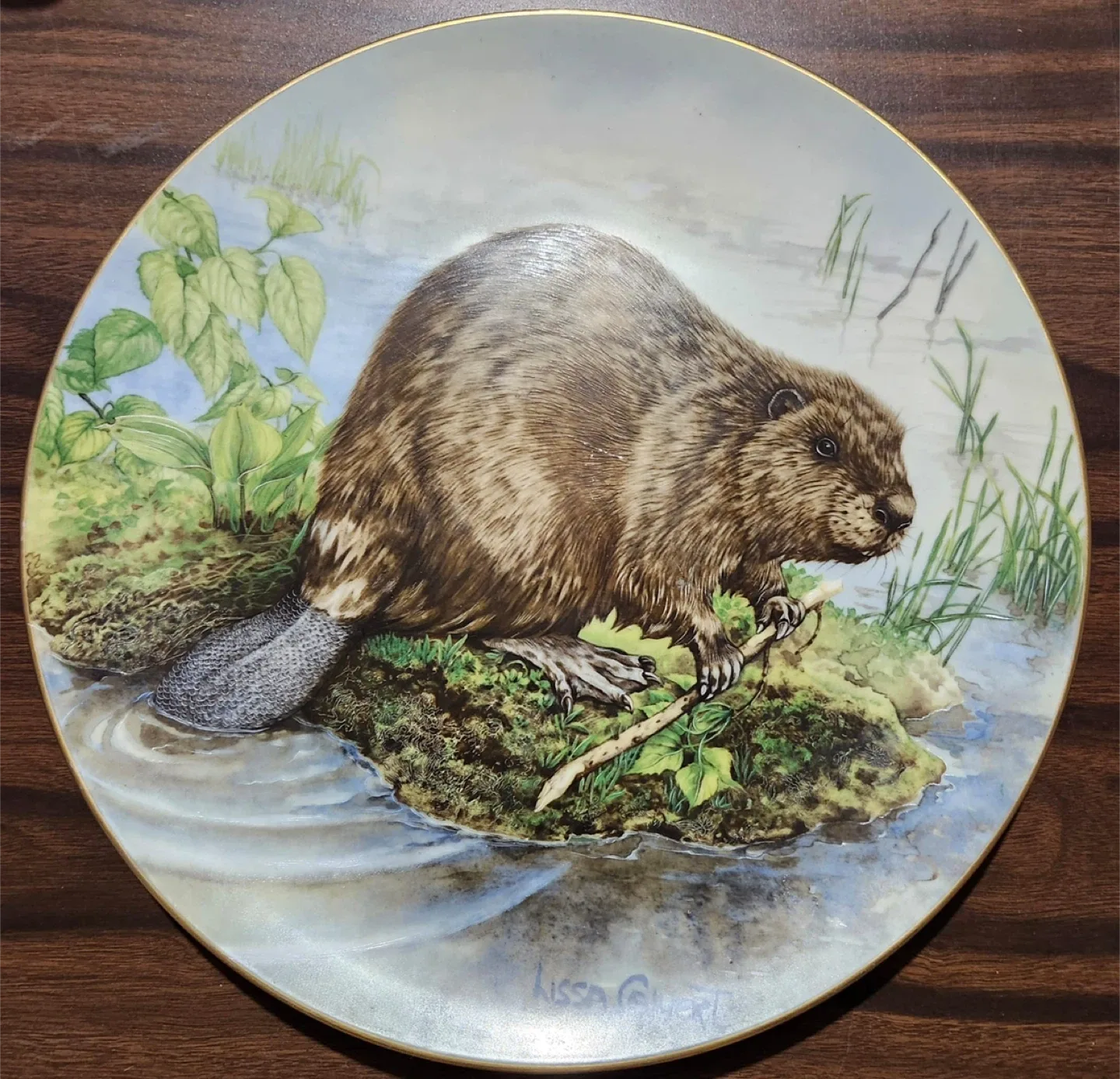 Goebel 'The Beaver' 1989 First Edition Plate thumbnail