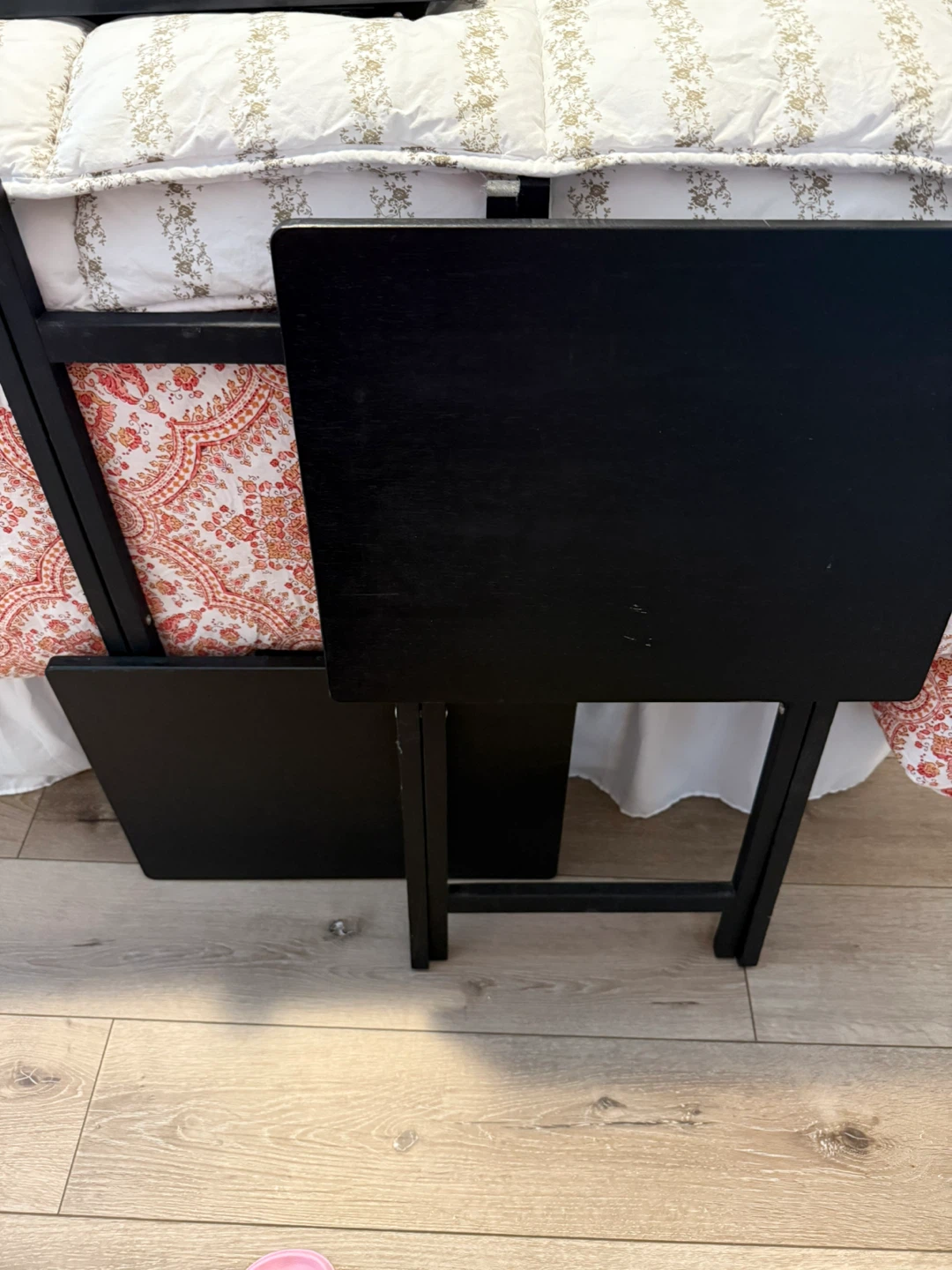 Black Folding TV Tray Table