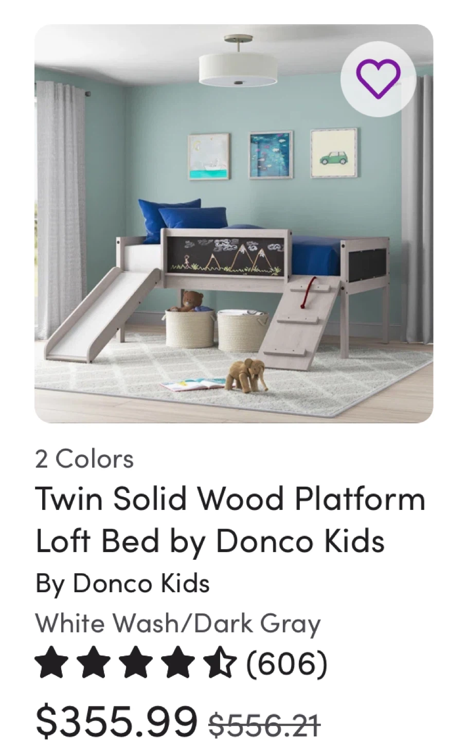 Donco Kids Twin Loft Bed with Slide - photo 3