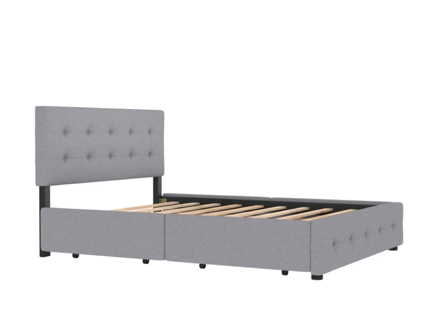 Wayfair Gray Upholstered Platform Bed Frame - photo 3