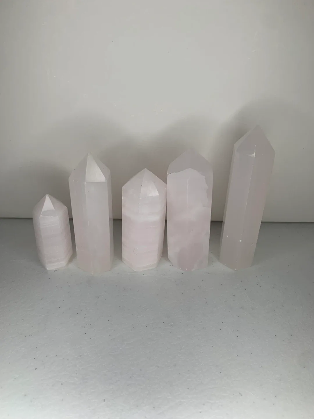 Pink calcite Crystal Towers - Set of 5 thumbnail