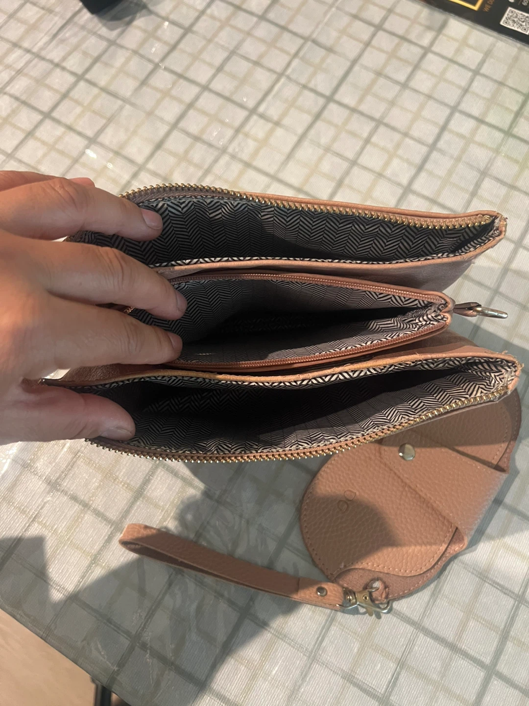Peach Clutch Wallet with Wristlet Strap - photo 2