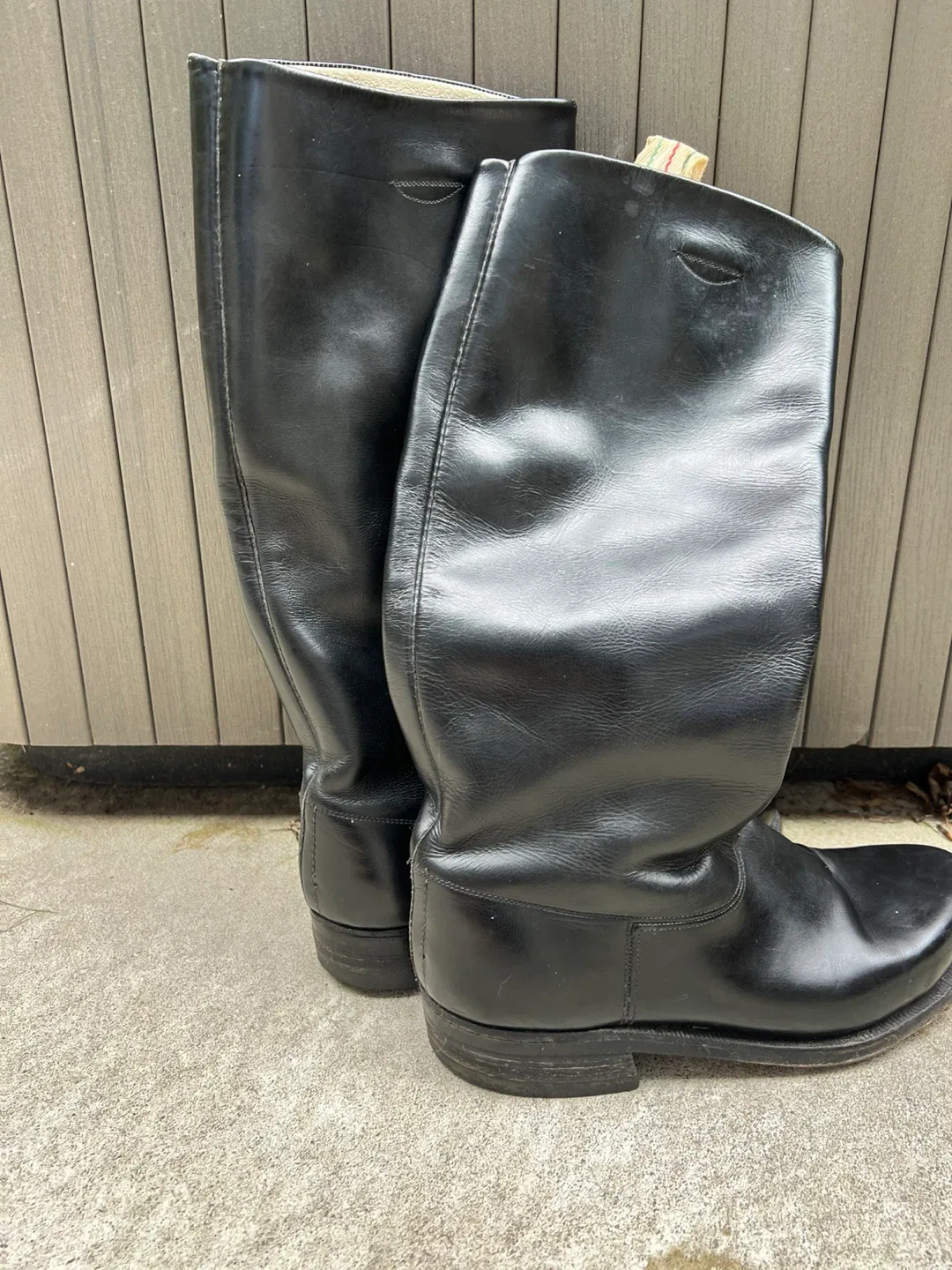 Vintage Men’s Black Palma Military Leather Riding Boots, size 42 image indicator(2)