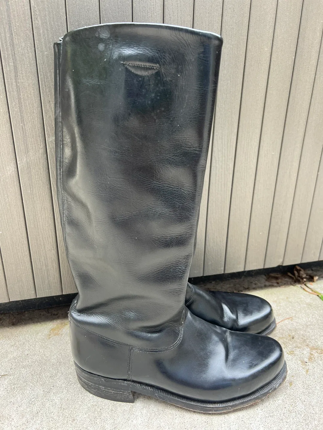 Vintage Men’s Black Palma Military Leather Riding Boots, size 42 image indicator(3)