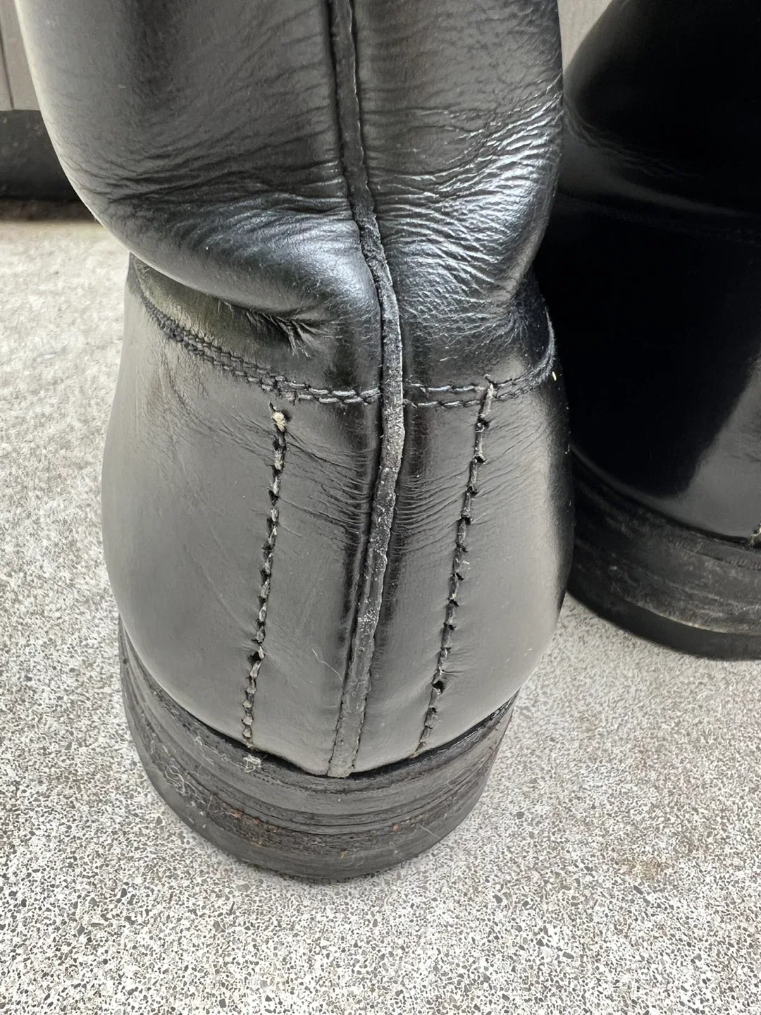 Vintage Men’s Black Palma Military Leather Riding Boots, size 42 image indicator(5)