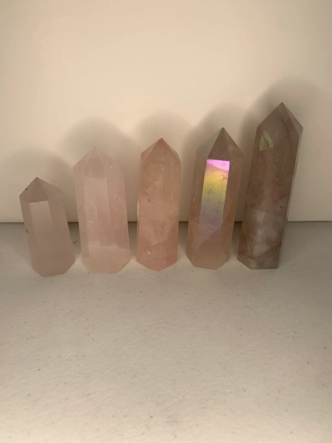 Rose Quartz Crystal Points - Set of 5 thumbnail