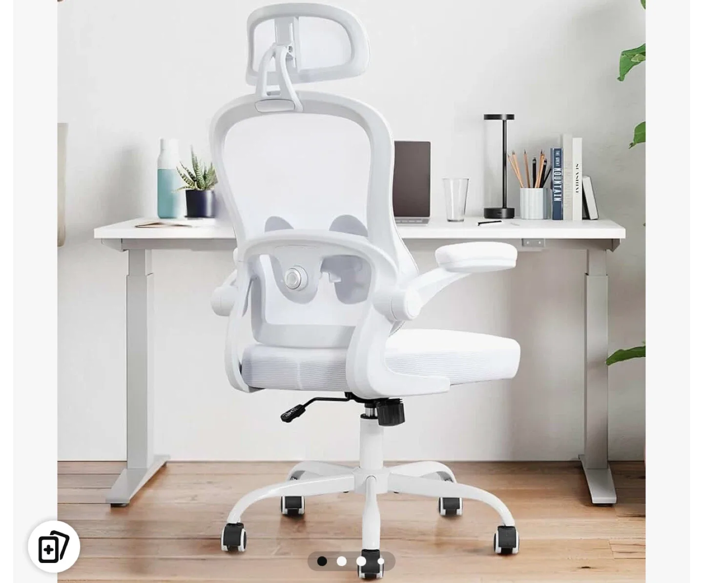 Ergonomic Comfort Office Chair - White thumbnail