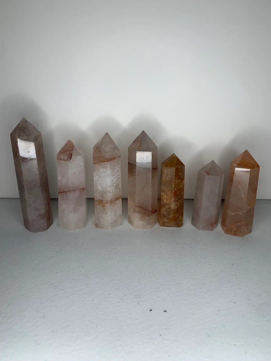 Fire Quartz Crystal Points - Set of 7 thumbnail