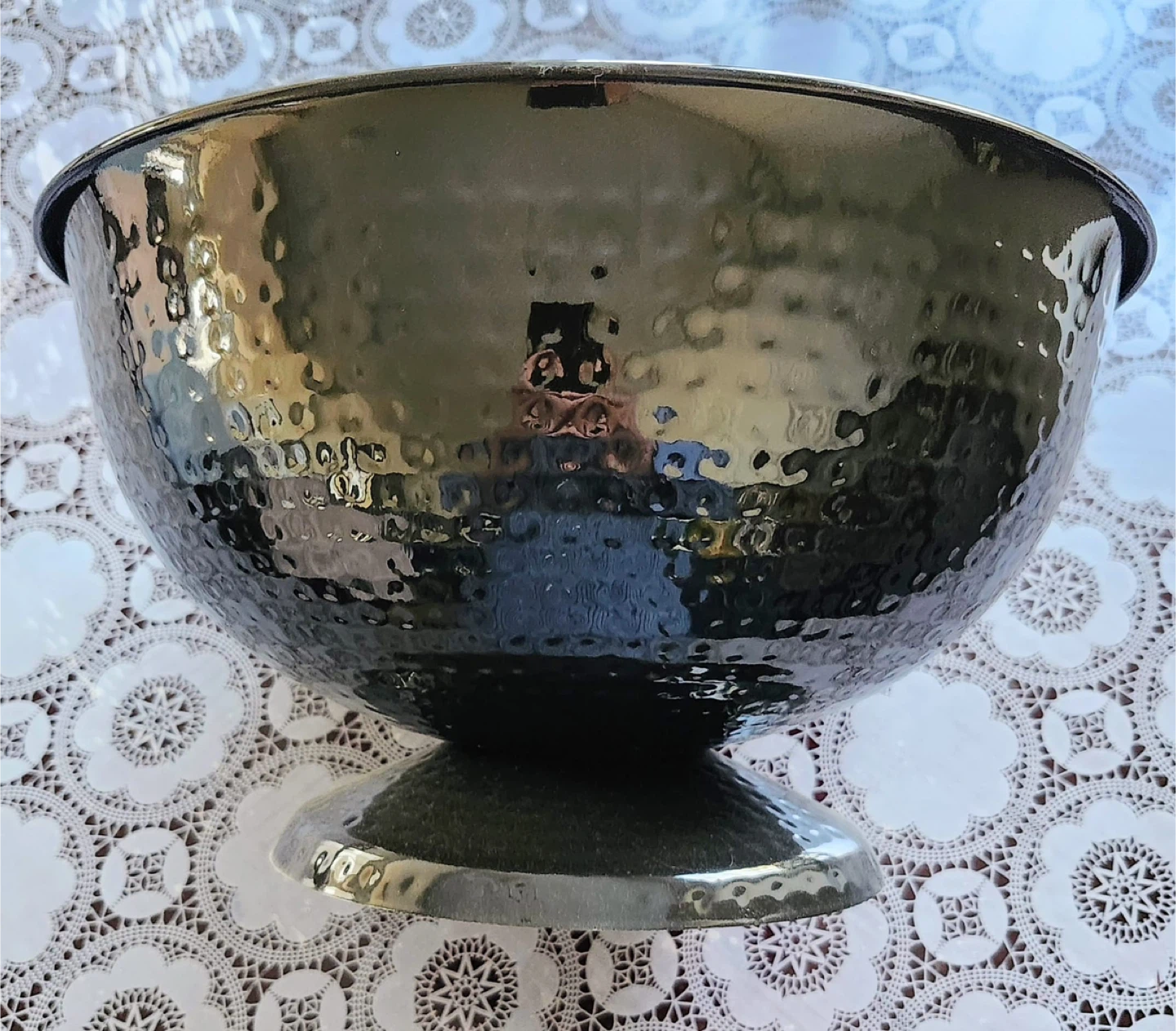Hammered Metal Bowl - Black