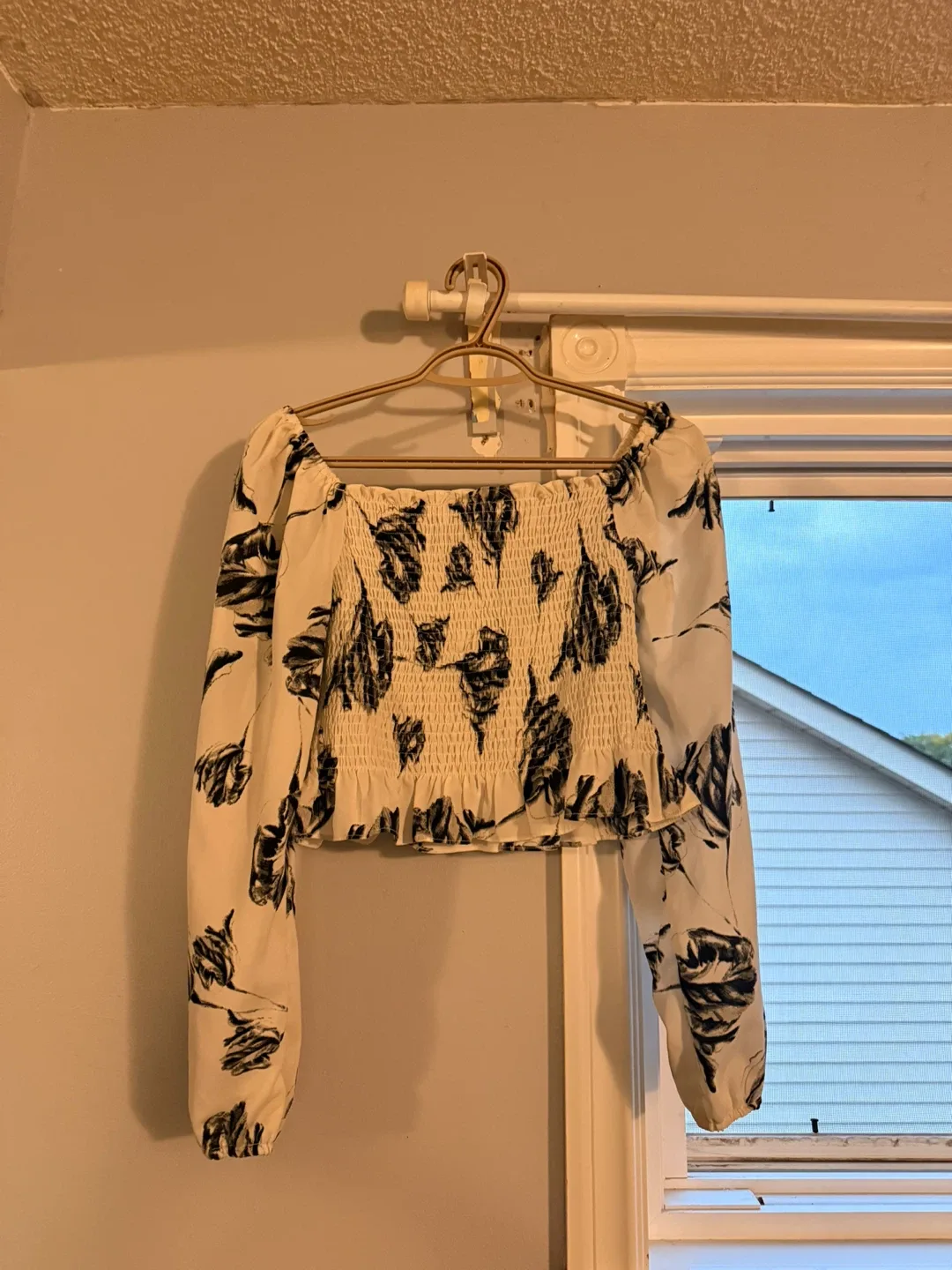 Floral Print Smocked Blouse thumbnail