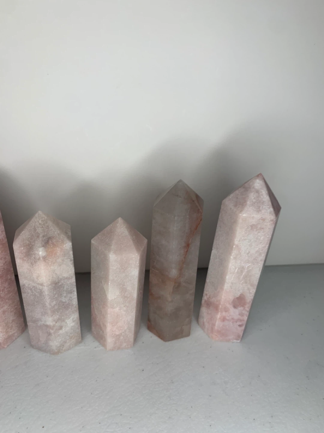 Pink Opal Crystal Points - Set of 6