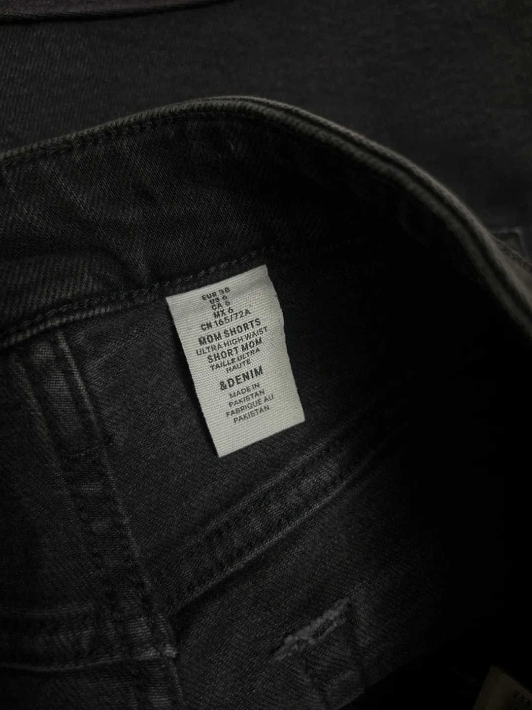 Black Denim Mom Shorts - Size 6 image indicator(4)