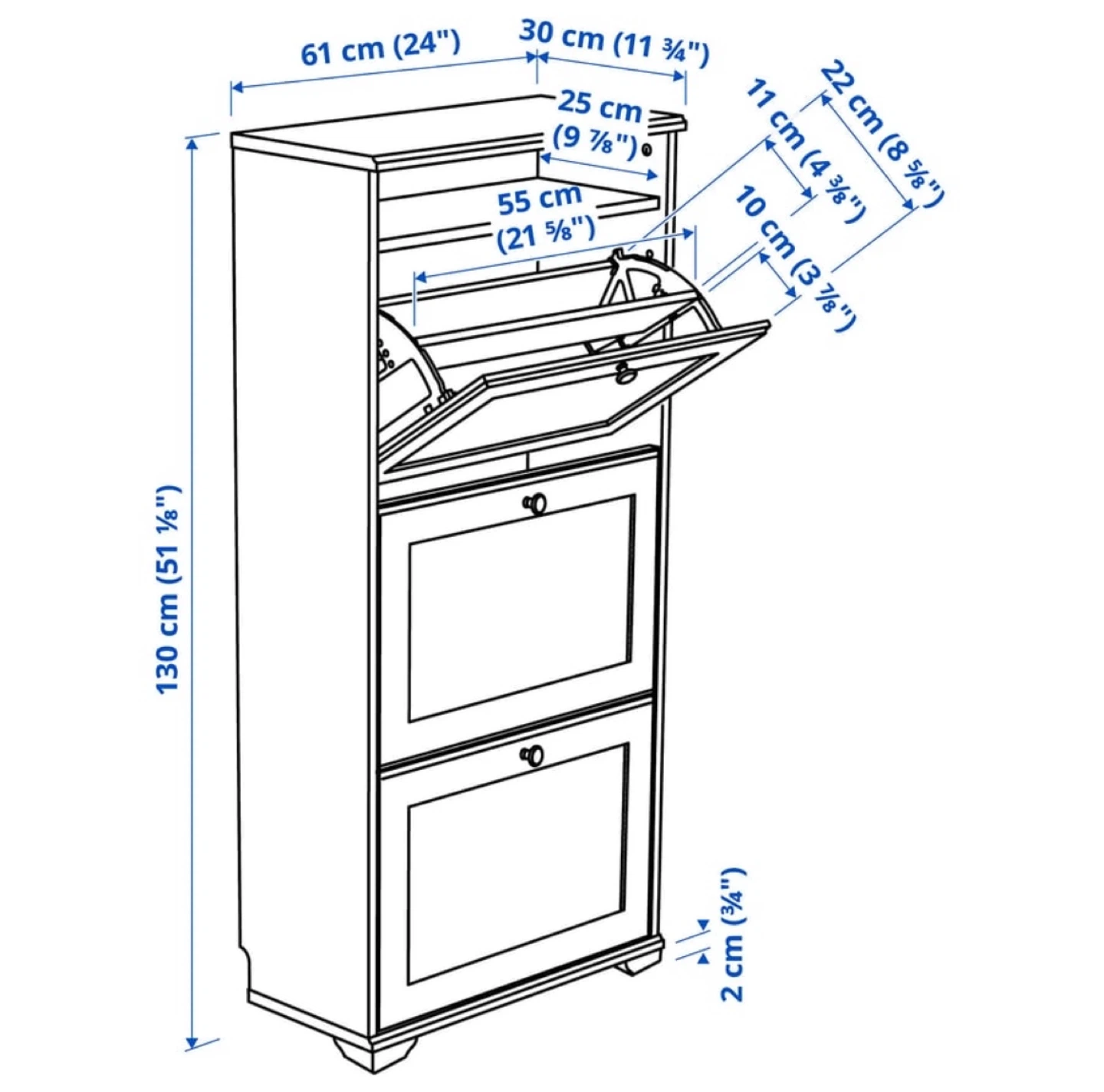 IKEA BRUSALI White Shoe Cabinet - photo 3