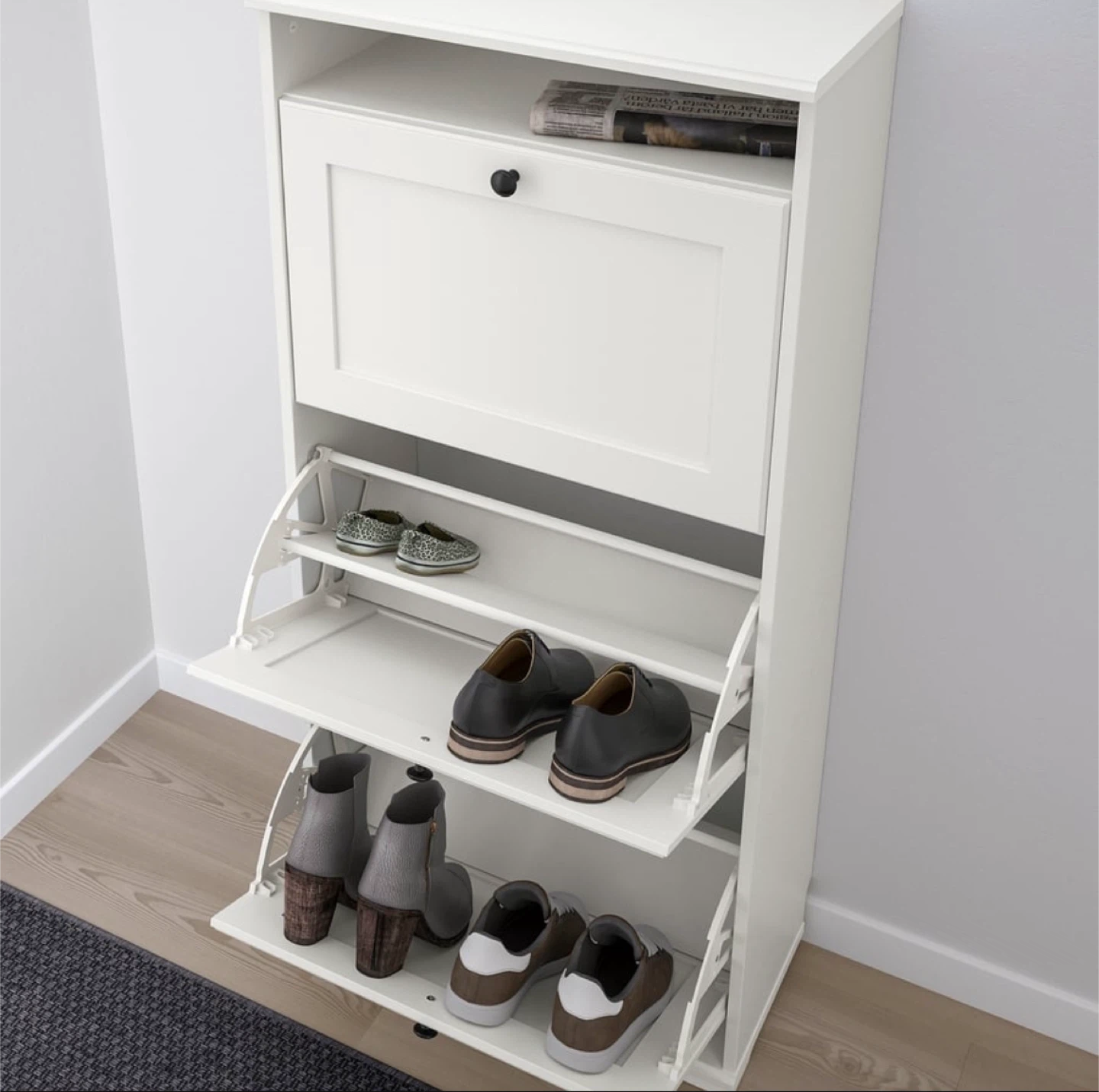 IKEA BRUSALI White Shoe Cabinet