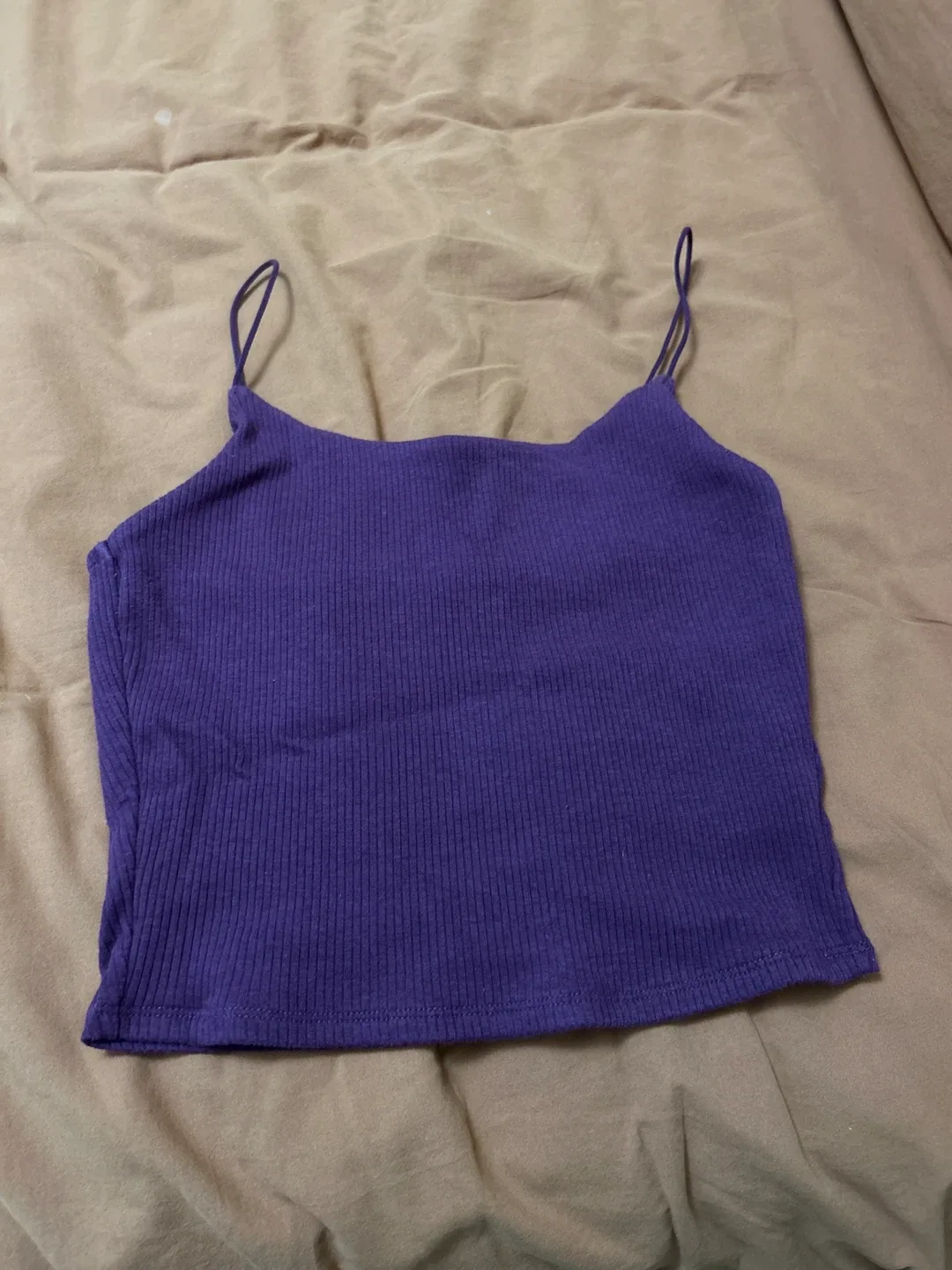 Burgundy Ribbed Tank Top - Size M image indicator(2)