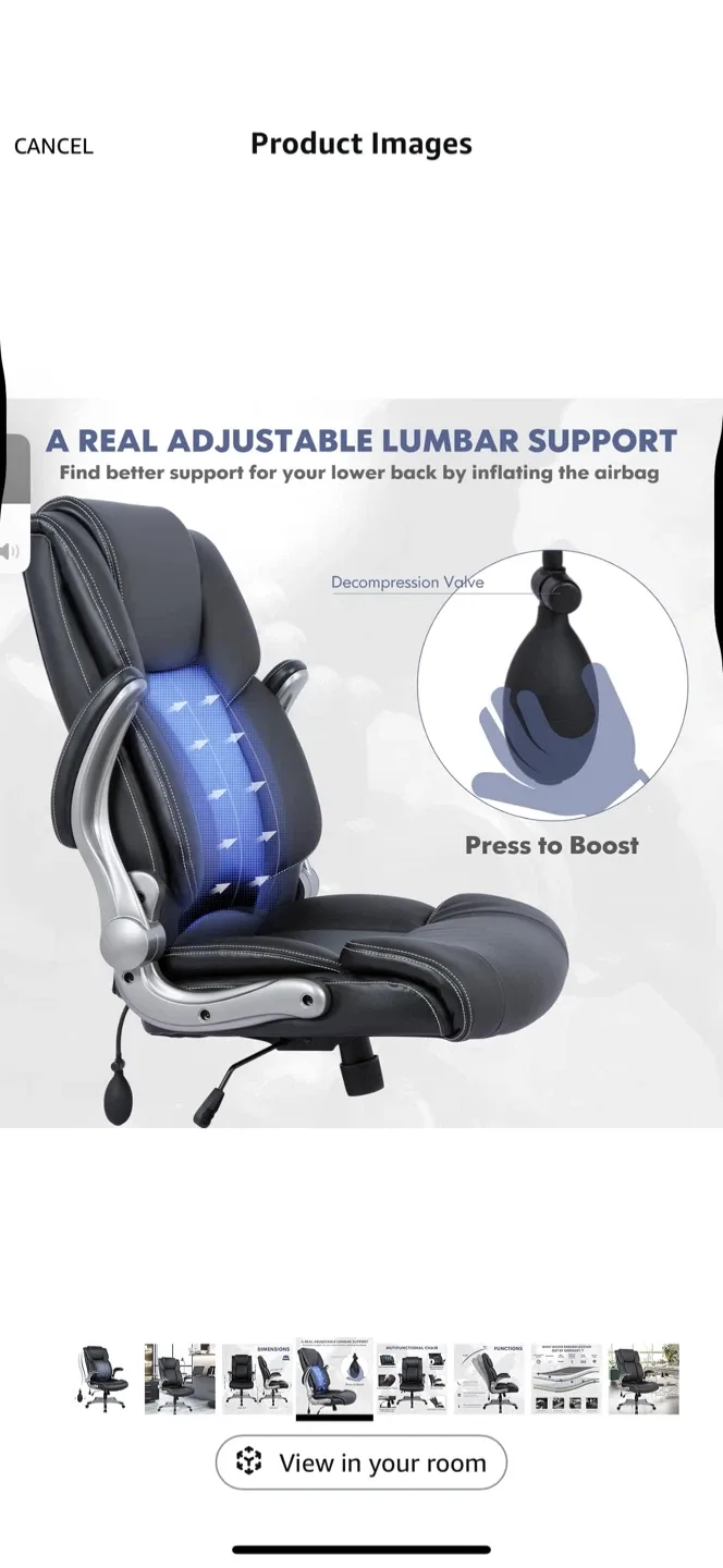 Multifunctional Black Office Chair image indicator(2)