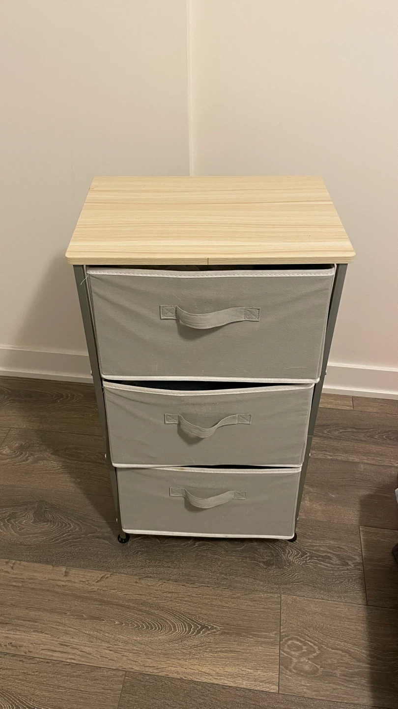 3-Drawer Storage Dresser - Grey