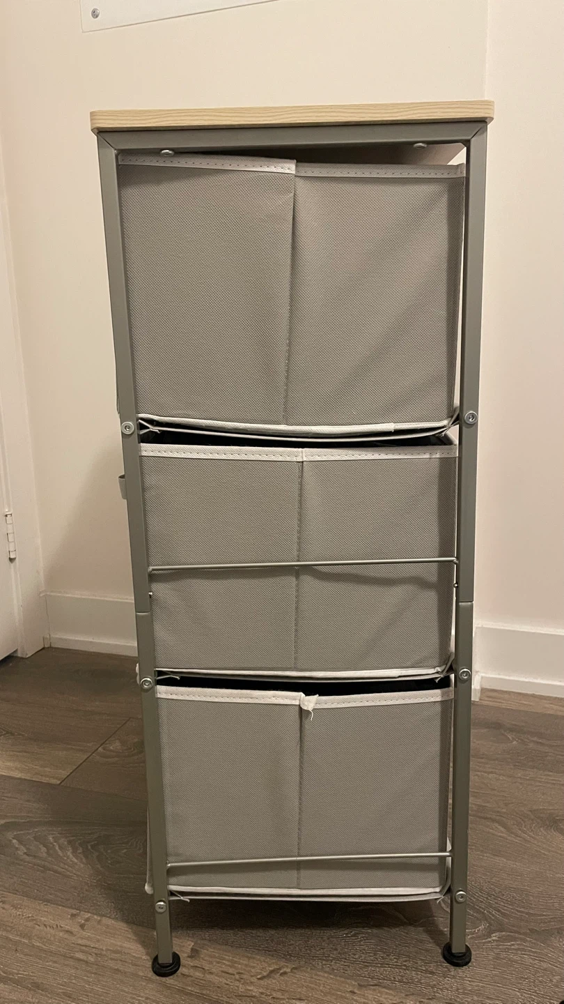 3-Drawer Storage Dresser - Grey - photo 2