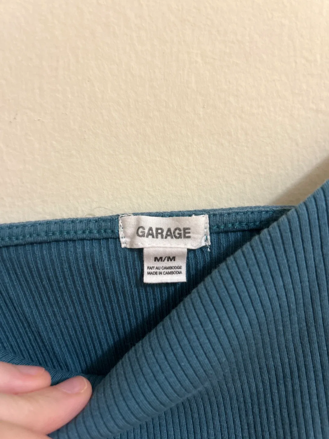 Teal Ribbed Tank Top - Size M image indicator(3)