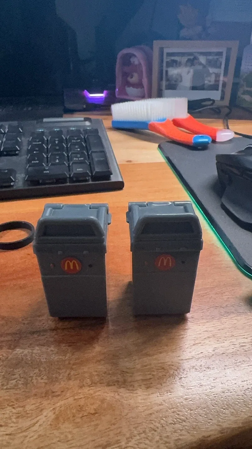 McDonald's Mini Trash Can Toys thumbnail