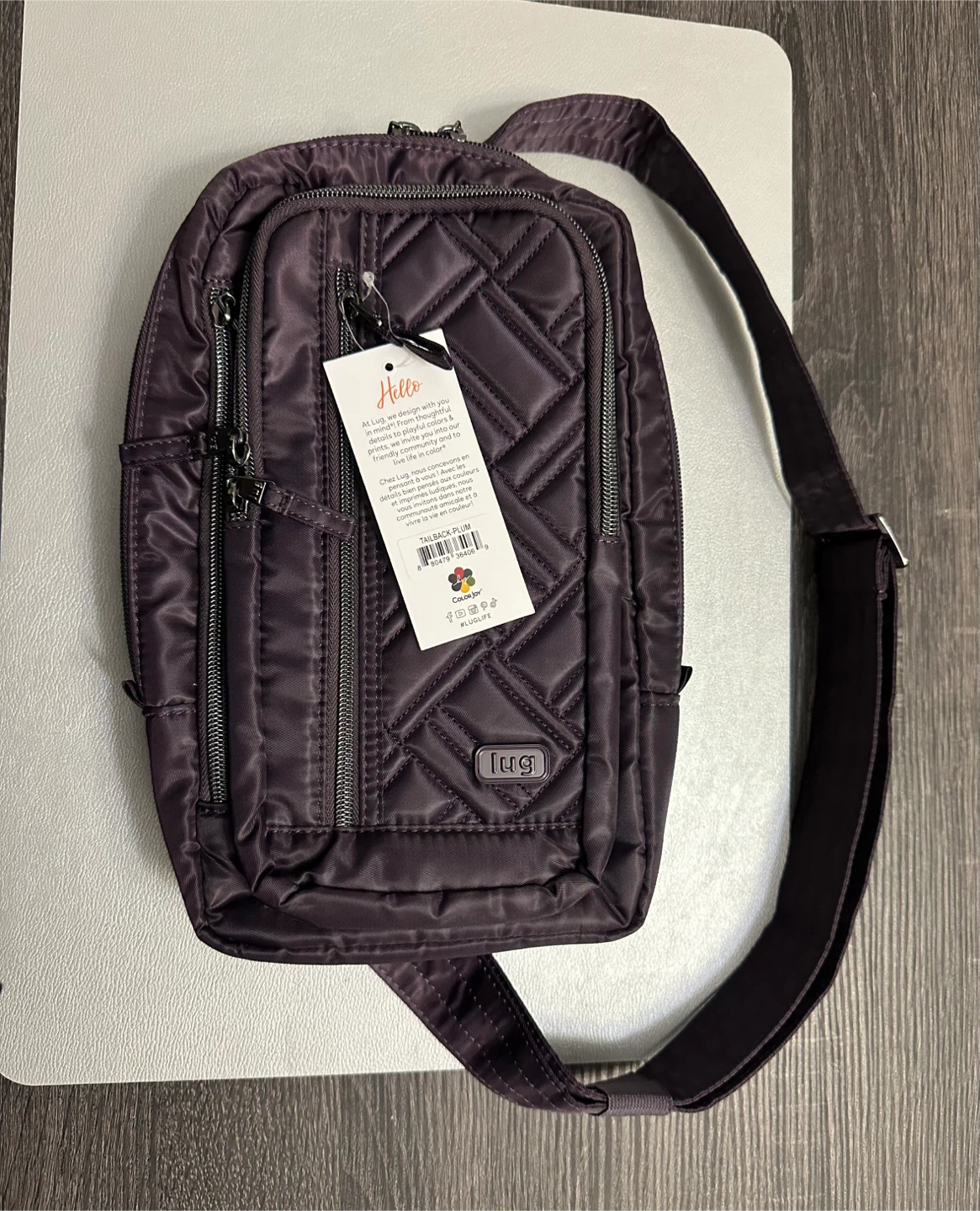 Lug Tailgate Crossbody Bag - Plum Brand New - photo 3