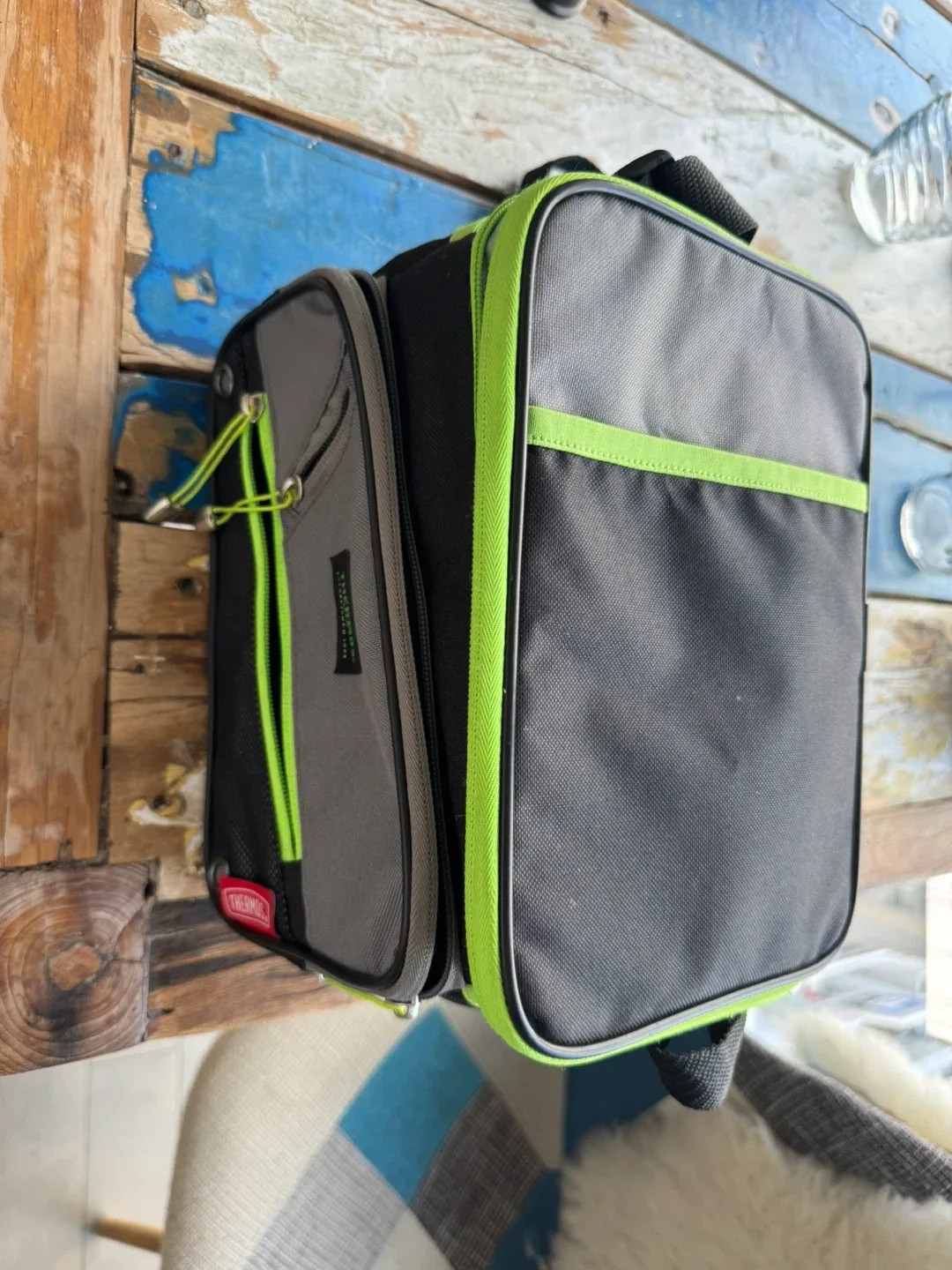Thermos Lunch Bag - Grey & Green thumbnail