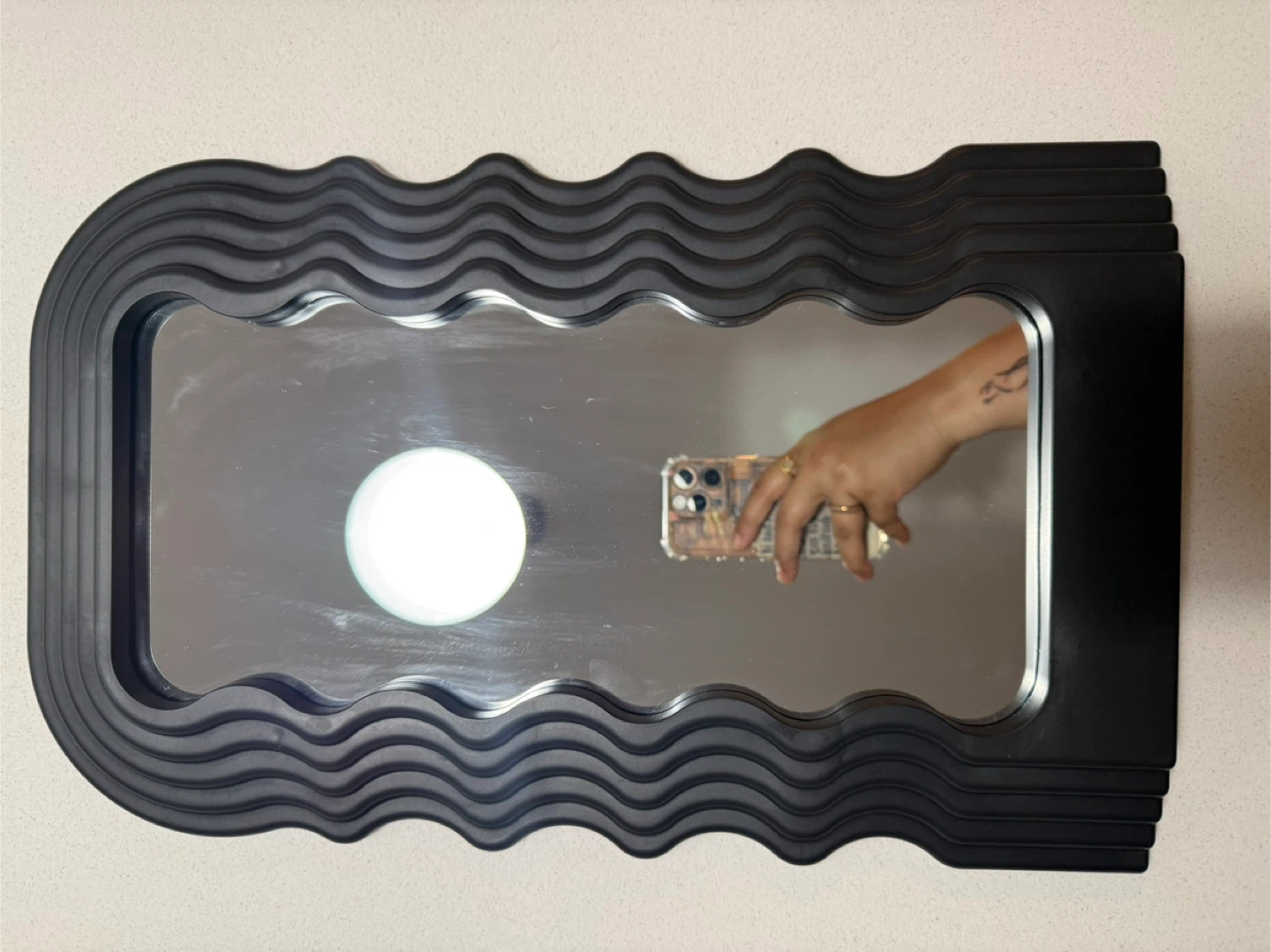 Black Wavy Mirror - photo 3