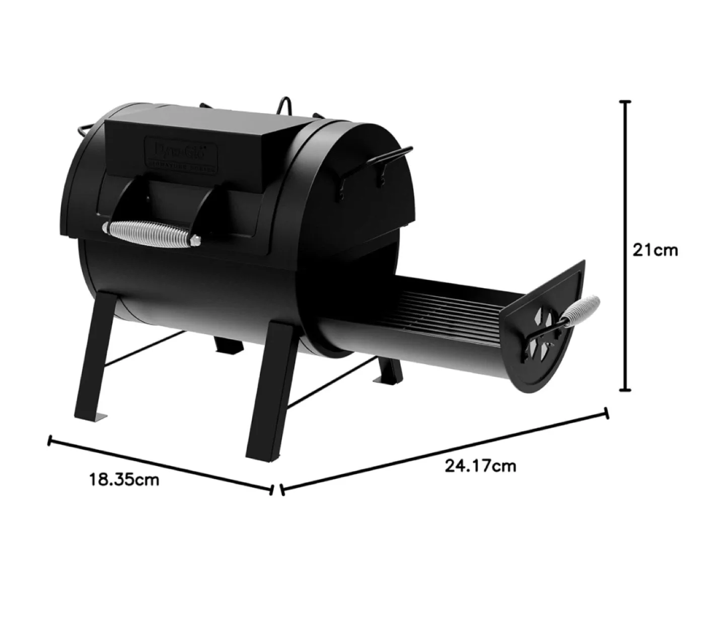Dyna-Glo Signature Series charcoal tabletop BBQ and side firebox image indicator(4)