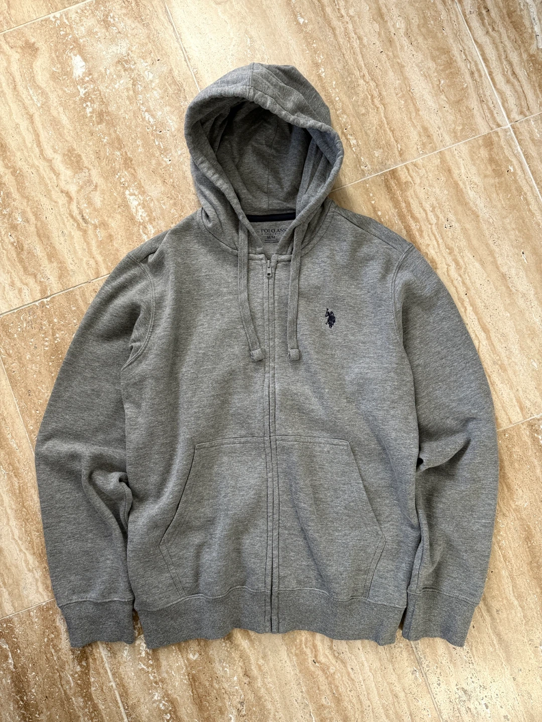 U.S. Polo Assn. Grey Zip-Up Hoodie - Size M