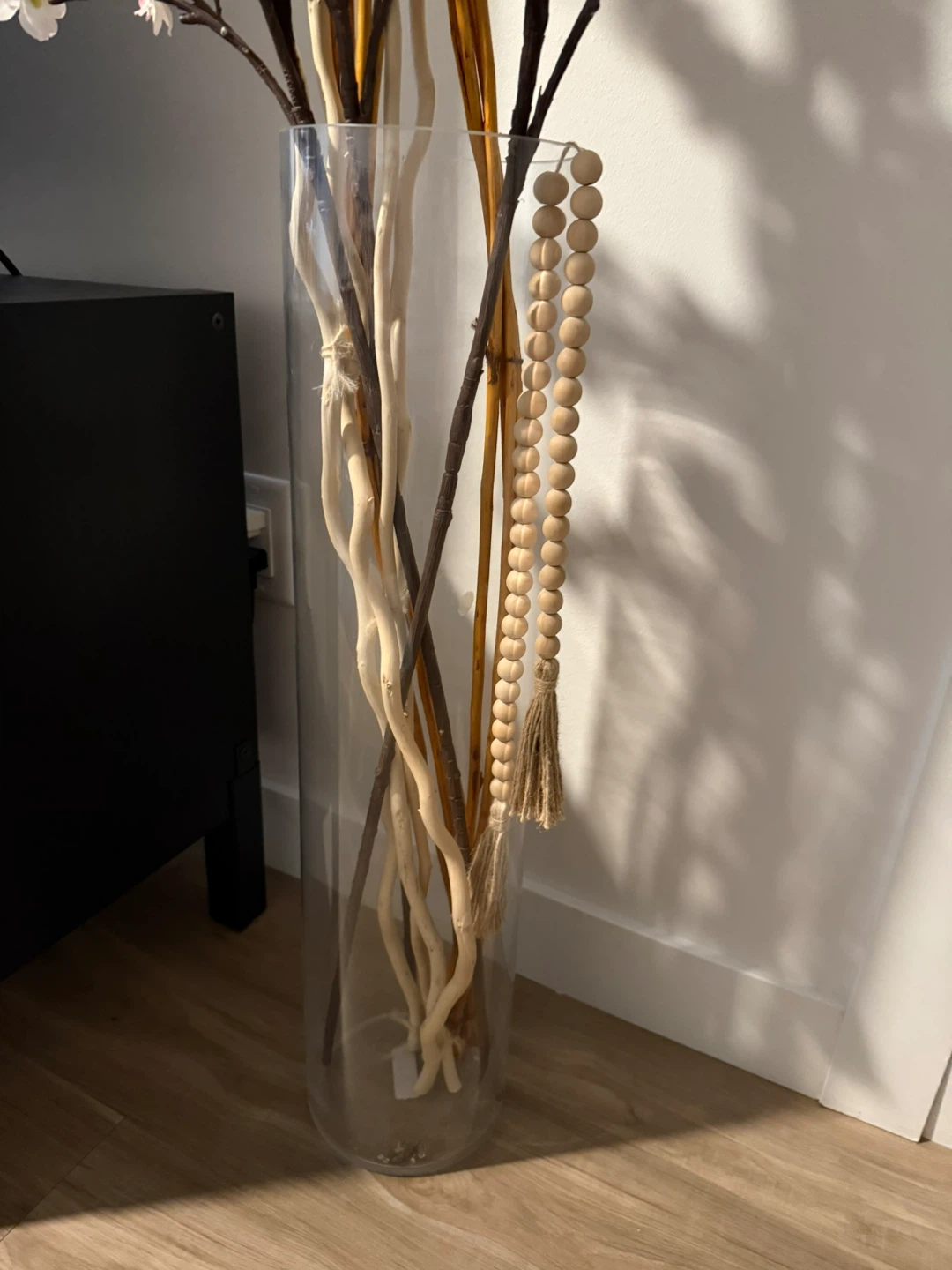 Tall Glass Floor Vase