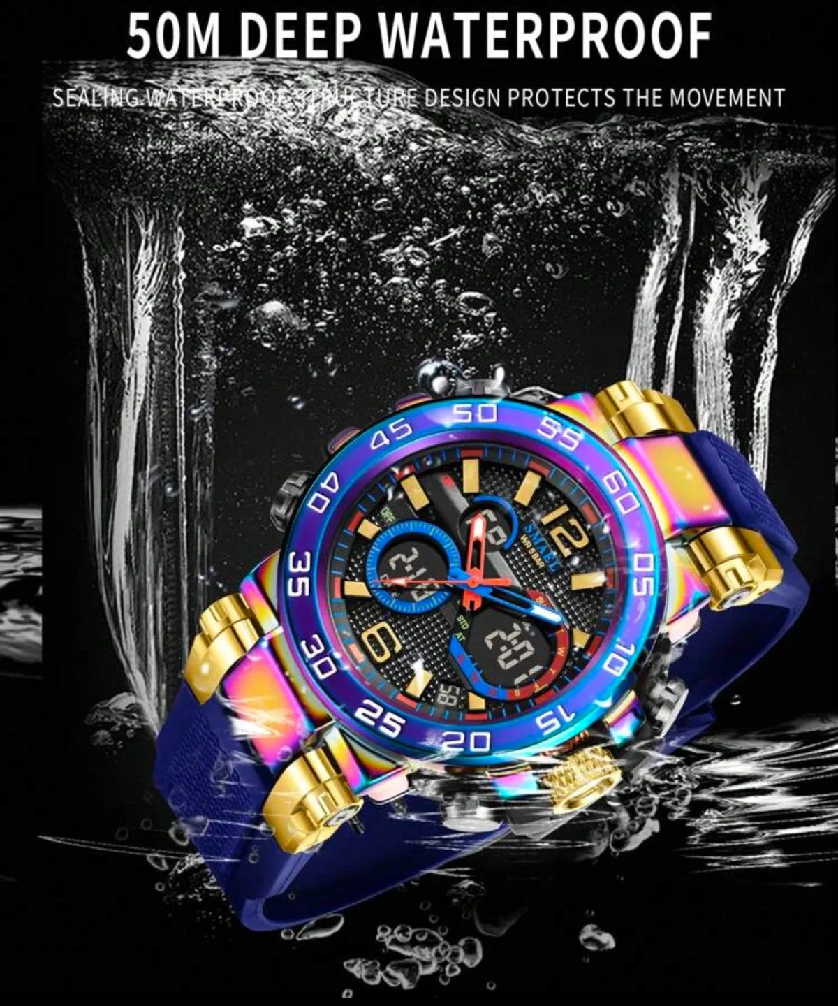 Rainbow Waterproof Watch(-30% off 😍✈️🚚) image indicator(2)